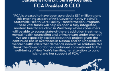 FCA Awarded $3.1 Million Grant as Part of NYS Governor Kathy Hochul’s Statewide Health Care Facility Transformation Program